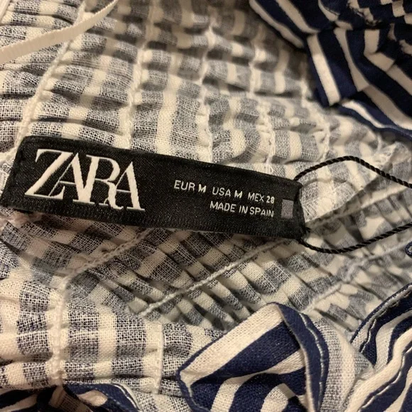 NWT ZARA crop blouse. Sz Medium. This is gorgeous. Tags on - Picture 13 of 16